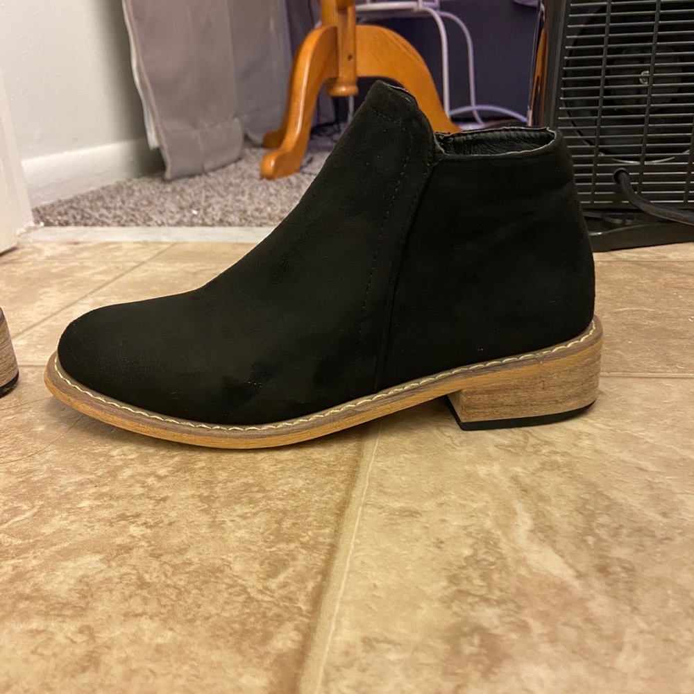 Black low cut booties